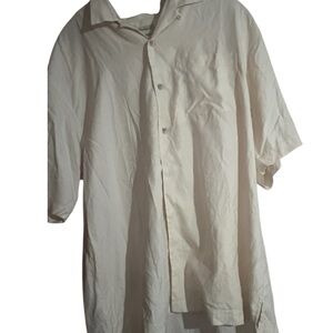 Tommy Bahama Light Cream Shirt- 100% Silk size Large